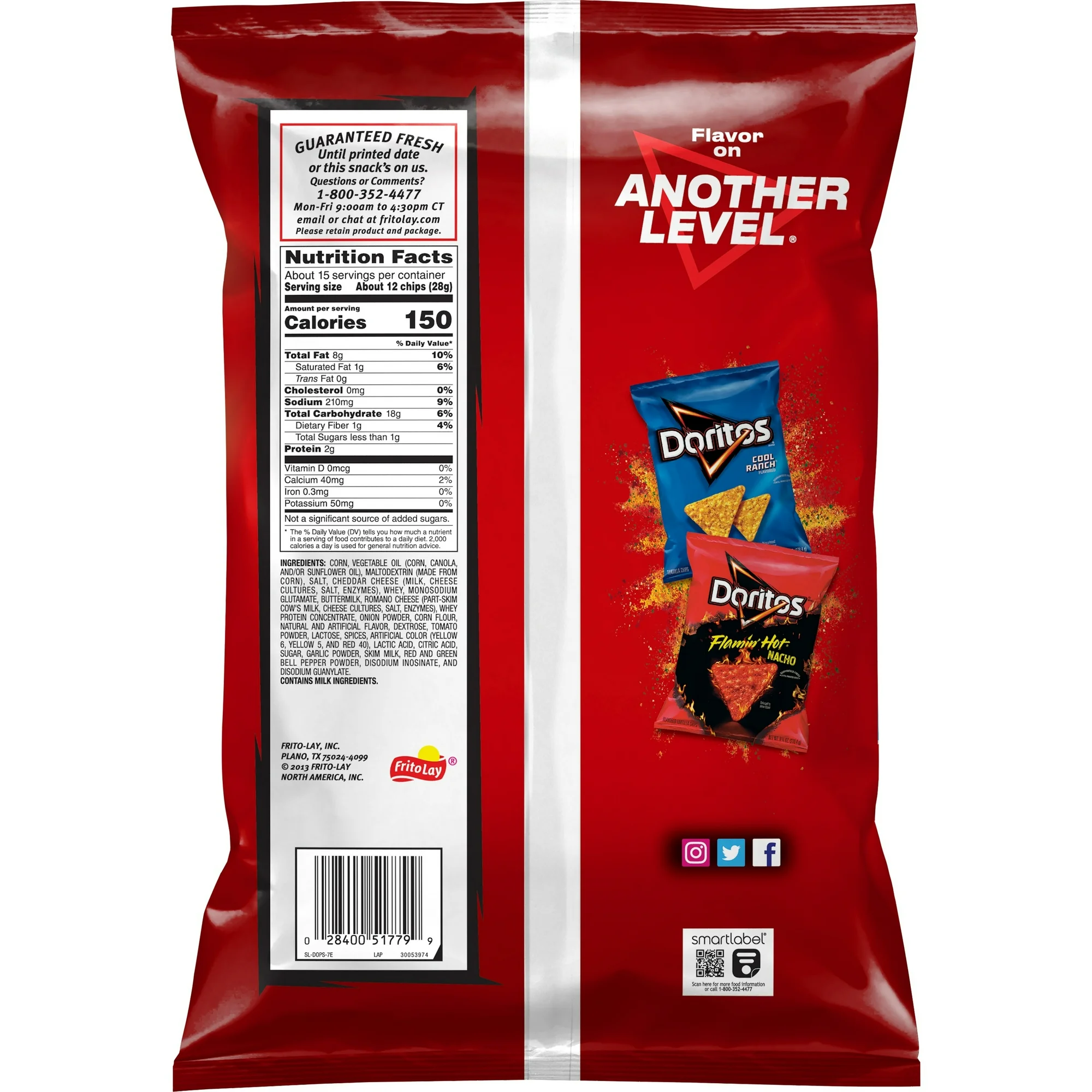 Doritos Nacho Cheese Tortilla Snack Chips,Party Size, 14.5 Ounce Bag - Image 6