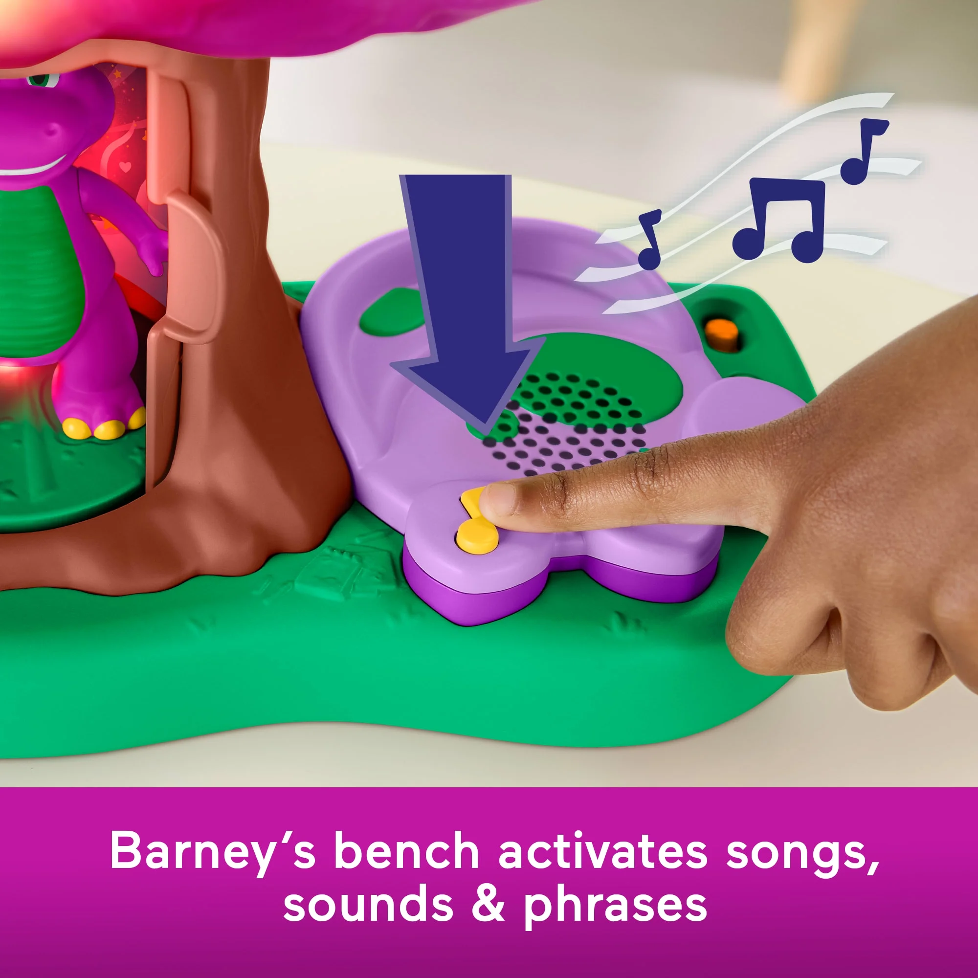 Fisher-Price Barney’s World Lights & Sounds Treehouse Playset with Figures for Preschool Kids - Image 5