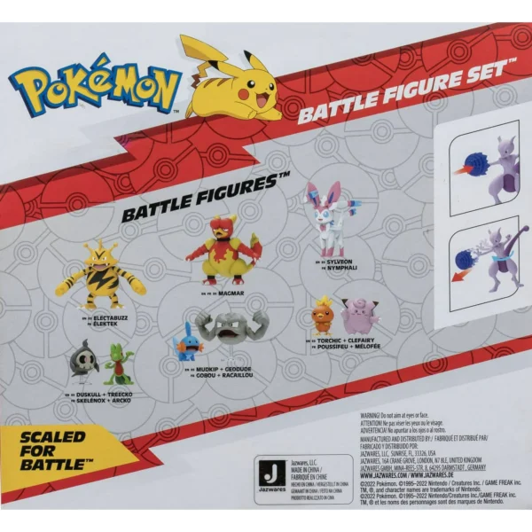 Pokémon Battle Figure 2 Pack – Features 2-inch Mew & 4.5-Inch Mewtwo ...