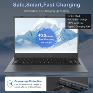 RNRUO 15.6" Windows 11 Laptop, 16GB RAM 512GB SSD, Intel Pentium Gold 6500Y with 2 Cores Up to 3.4GHz, Full HD Display, Office 2024, WiFi5 BT5.0, Laptop Computer for Business, Student, Home Office