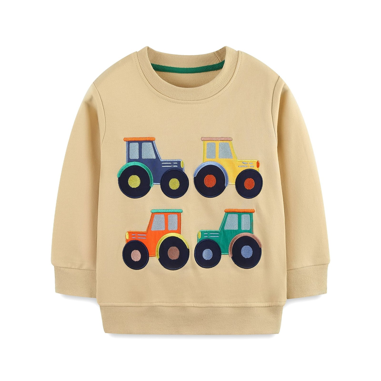 HILEELANG little Boys(2-7Y) Tractor Sweatshirt Long Sleeve Pullover Top for Fall Winter, Cotton Crewneck Shirt for Kids 6T - Image 5