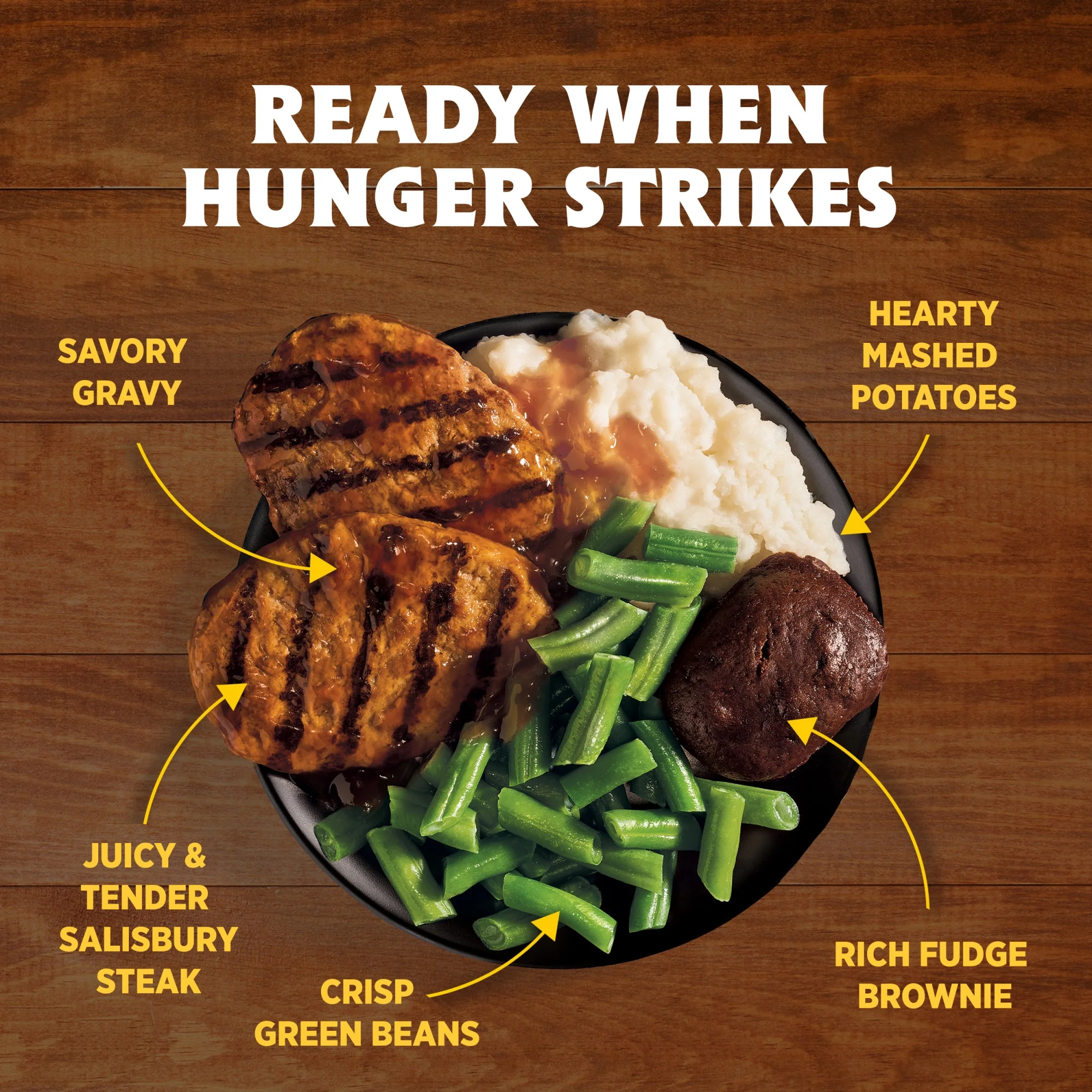 Hungry-Man Salisbury Steak, Frozen Meal, 16 oz (Frozen) - Image 6