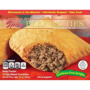 Caribbean Food Delights-Jamaican Style Spicy Beef Patties-10 oz., 2 - 5 oz. Individually Wrapped Frozen Patties