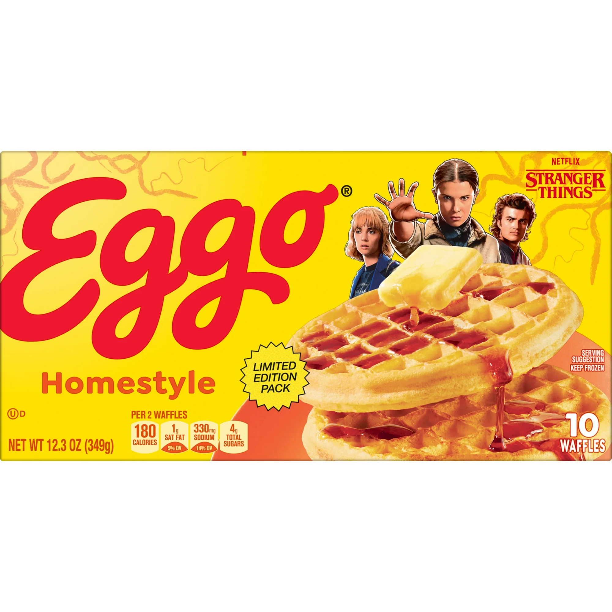 Eggo Homestyle Waffles, Frozen Breakfast, 12.3 oz, 10 Count, Regular - Image 7