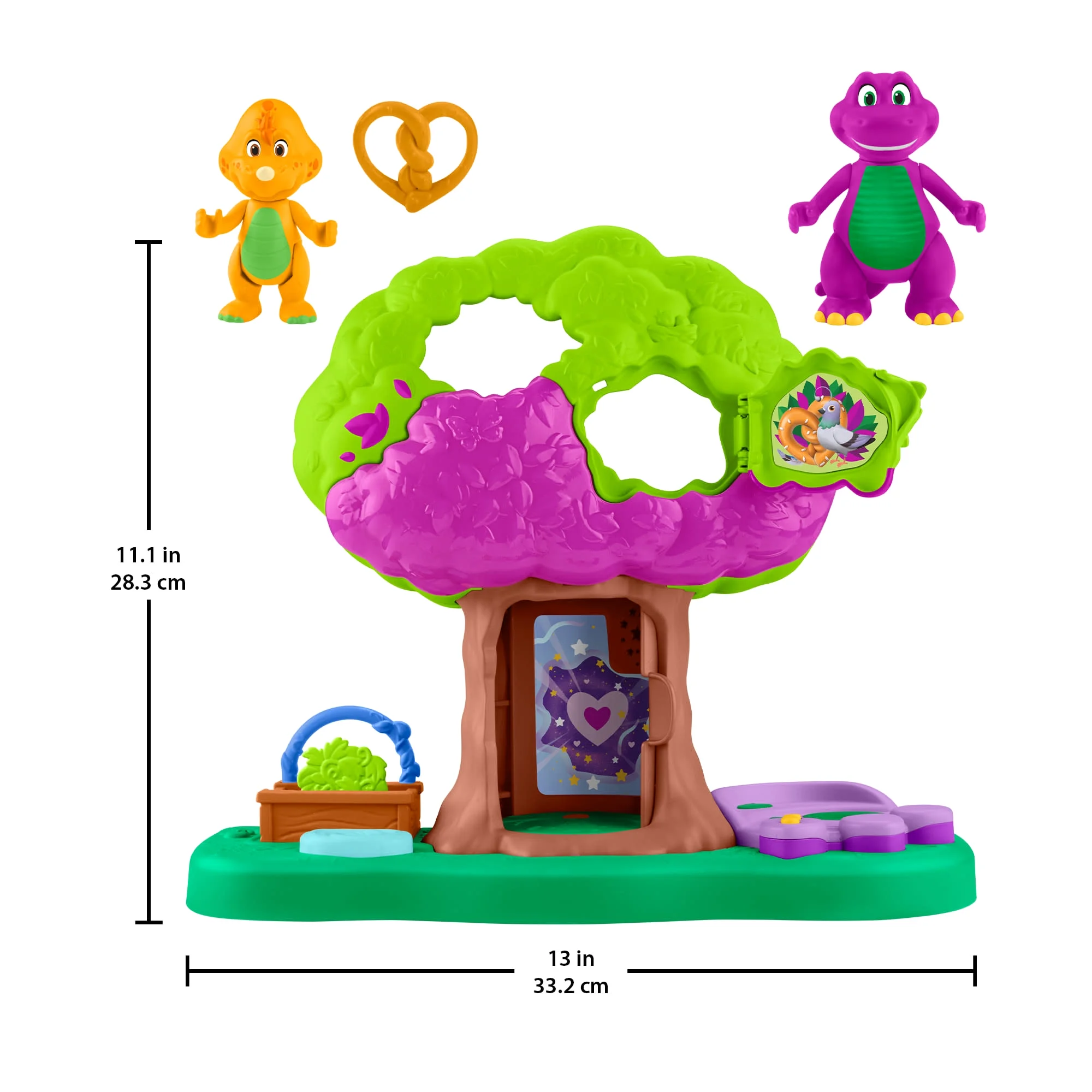 Fisher-Price Barney’s World Lights & Sounds Treehouse Playset with Figures for Preschool Kids - Image 6