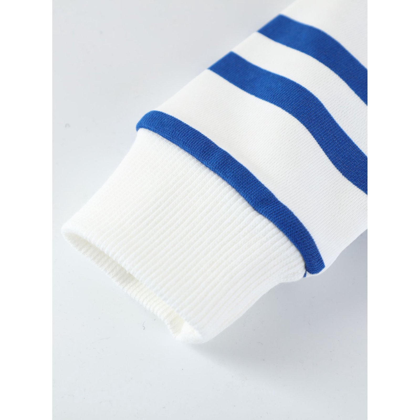 HILEELANG Toddler Boys(2-7Y) Sweatshirt Long Sleeve Striped Pullover Top, Cute Giraffe Zebra Applique Embroidery Fall Winter Cotton Crewneck Shirt 4T - Image 2